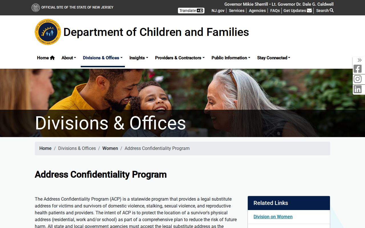 Wayne neighbors New Jersey Address Confidentiality Program privacy guidance